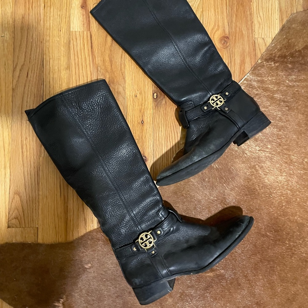 Tory Burch Bristol riding boots black 7.5
